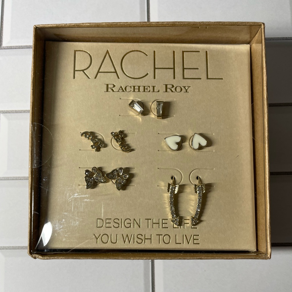 Brand New In Box Rachel Rachel Roy Love Earring Set 5 Pair